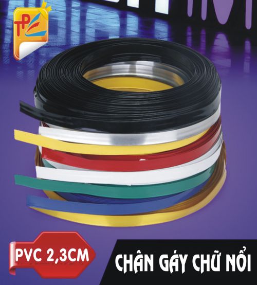 Gáy uốn chữ nổi quảng cáo PVC 2.3cm